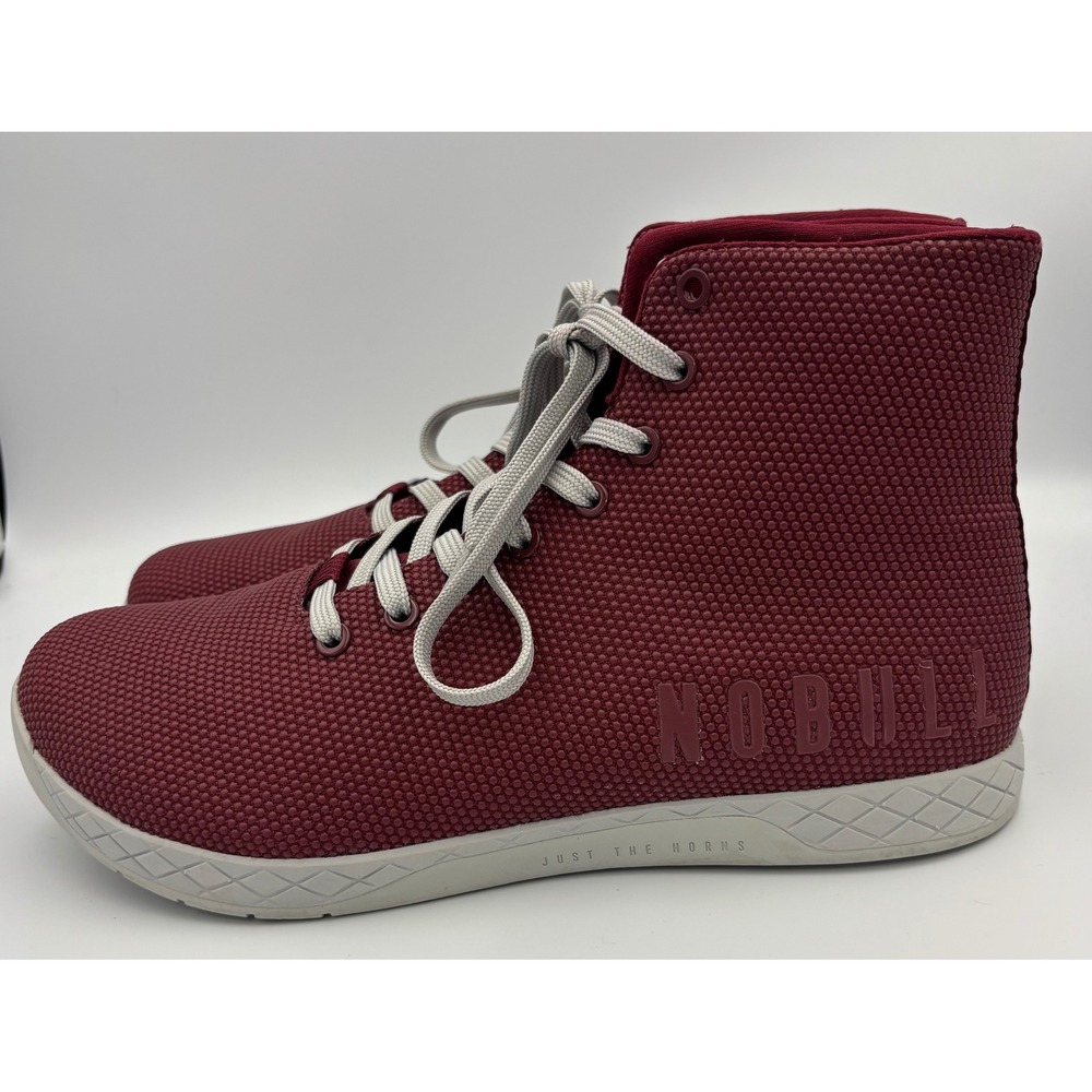 NOBULL Outwork Mens 11 High Top Trainer Maroon SuperFabric High-Top Sneakers